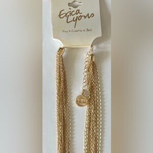 COPY - NWT Erica Lyons beautiful Long Knotted multi strand Layered-Necklace Gol…